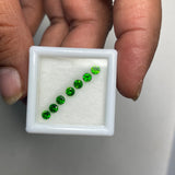 Crome Diopside 3 MM Round Faceted Line