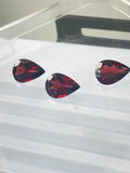 Red Garnet 10X14 Pear Shape Faceted