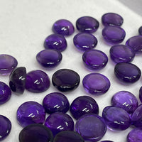 Amethyst Round Cabochons 10 Pcs set