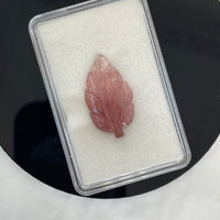 Tourmaline Leaf Carved