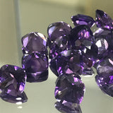Amethyst 8 MM Cushion Faceted AA Quality