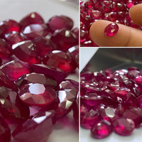 Ruby Glass-Filled 6x8 MM Oval Faceted