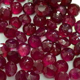 Ruby Glass-Filled 9 MM Round Faceted