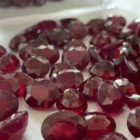 Ruby Glass-Filled 9X11 MM Oval Faceted
