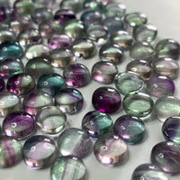 Fluorite 10 MM Round Cabochons Multi Color