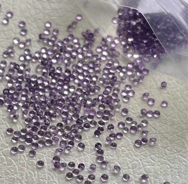 Amethyst 1MM Round Faceted- Small size 10 PCS lot Small size