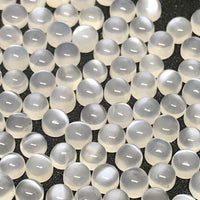 White Moonstone 3 MM Round Cabochons
