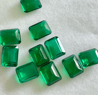 Emerald DOUBLET Quartz 8x10 Octagon