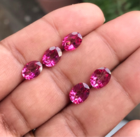 Pink Topaz 8x10 Oval Faceted Lot of 5 pieces