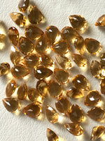 Citrine 8X6 MM Pear Shape Faceted