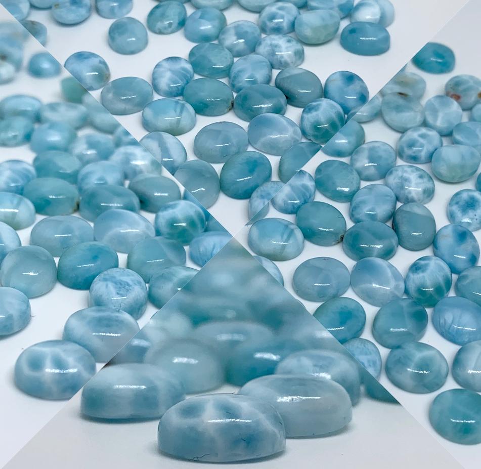 Larimar 7X9 MM Oval Cabochons – Gemworldonline, image size:951x927
