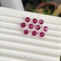 Pink Topaz 6 Round Faceted Lot of 10 pieces