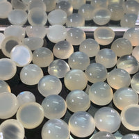 White Moonstone 5 MM Round Cabochons