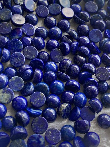 Lapis lazuli 5 MM Round Cabochons Lot of 10 pieces