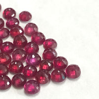 Ruby Glass-Filled 4 MM Round Faceted