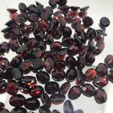 Garnet 6X4 MM Oval Faceted Red