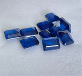 Blue Sapphire DOUBLET Quartz 7x9 Octagon