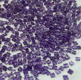 Amethyst 2.50 MM Square Faceted Small size 10 pcs lot Small size