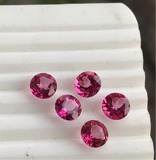 Pink Topaz 6 Round Faceted Lot of 10 pieces