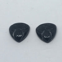 Black tourmalinated quartz carved pairs