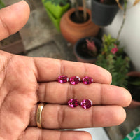 Pink Topaz 5x7 Oval Faceted Lot of 5 pieces