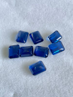 Blue Sapphire DOUBLET Quartz 6x8 Octagon