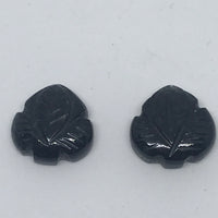 Black  Tourmalinated Quartz Carved pairs