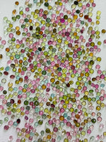 Multi Color Tourmaline 3 MM Round Facted AAA Quality Gemstone 10 Pcs Lot