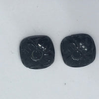 Black Tourmalinated Quartz Carved pairs