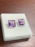 Amethyst 10 Square Faceted cut