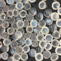 White Moonstone 5 MM Round Cabochons