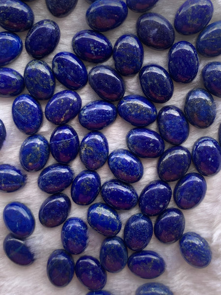 Lapis lazuli 7x9 MM Oval Cabochons Lot of 10 pieces
