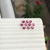 Pink Topaz 4 Round Faceted Lot of 10 pieces