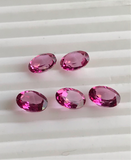 Faceted pink topaz